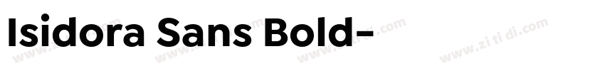 Isidora Sans Bold字体转换